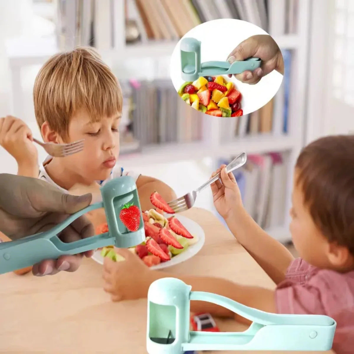 Easy-Slice Fruit & Vegetable Cutter – Portable Grape and Tomato Slicer for Quick Food Prep