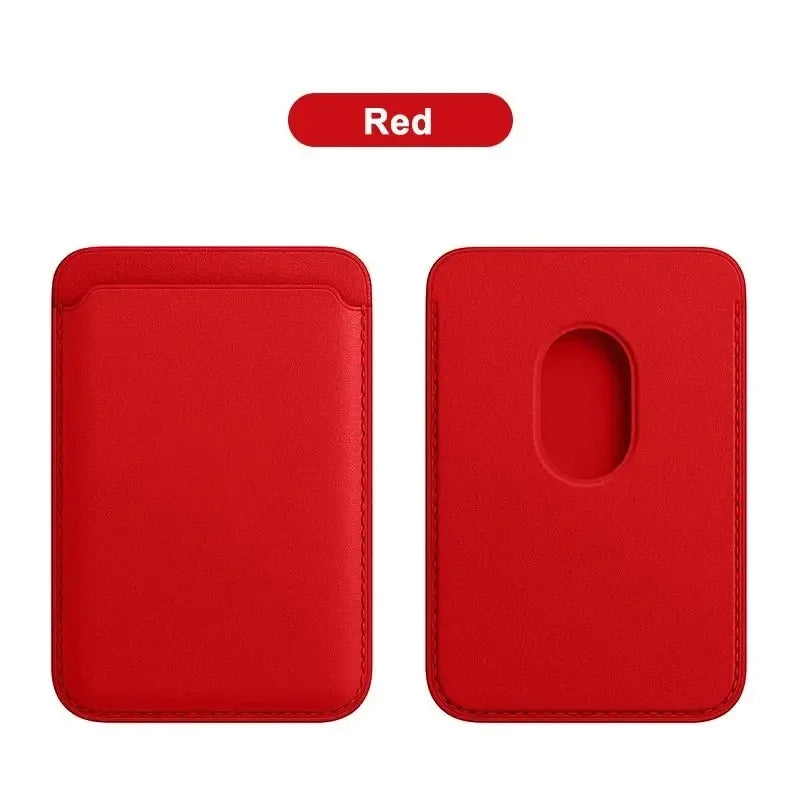 Magnetic Leather Phone Wallet – Slim Detachable Card Holder for iPhone