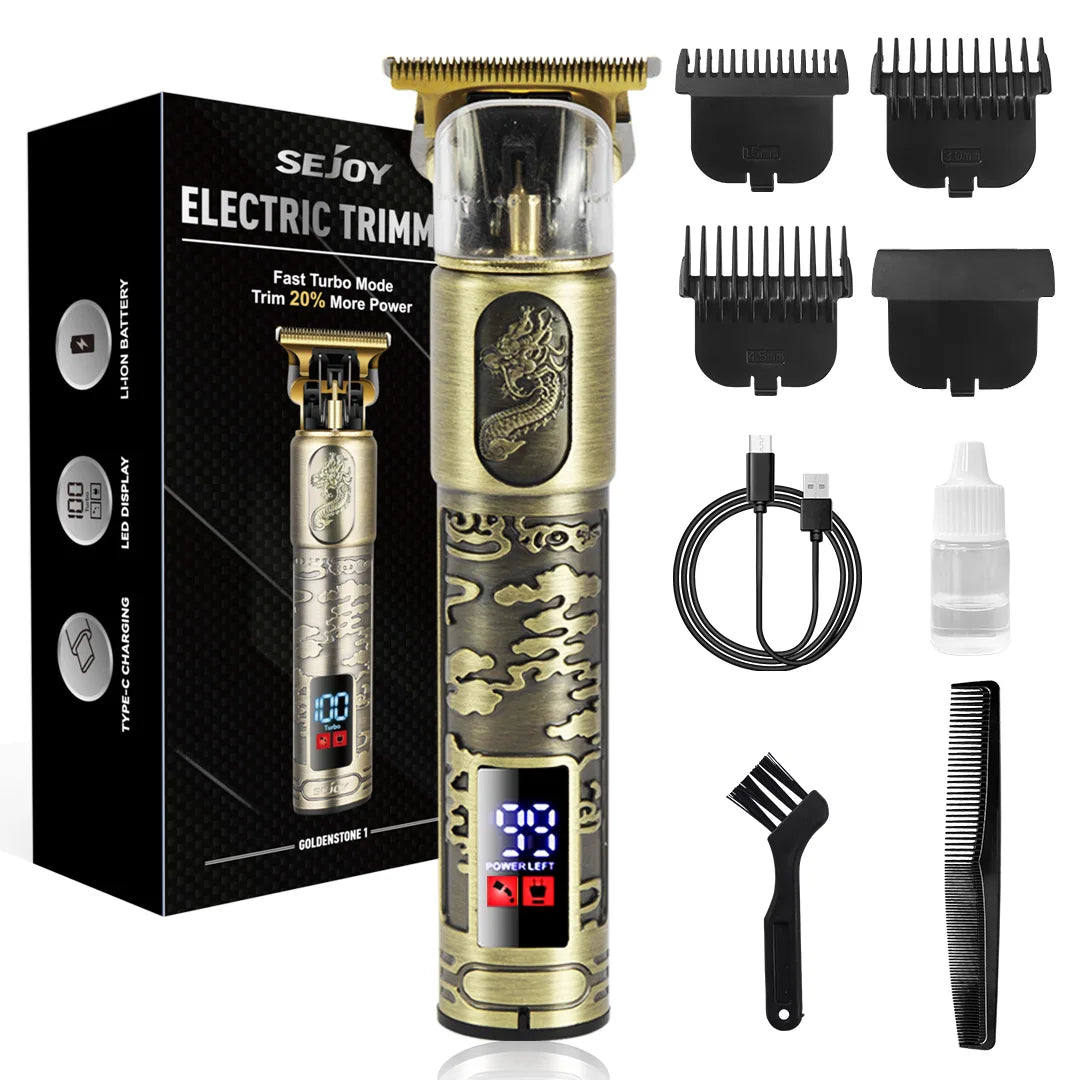 Professional SEJOY Electric Hair Trimmer & Grooming Kit – Precision Cordless Beard Clipper