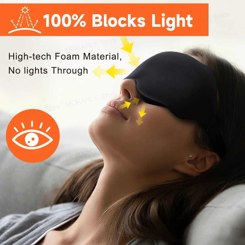 Ultra-Soft 3D Eye Mask: Breathable Light-Blocking Aid for Travel & Home