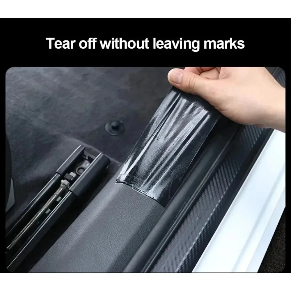 3D Carbon Fiber Vinyl Wrap Strip – Anti-Scratch Protective Adhesive for Car Door & Interior