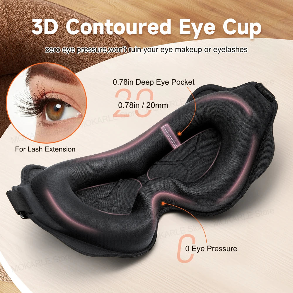 Ultra-Soft 3D Eye Mask: Breathable Light-Blocking Aid for Travel & Home