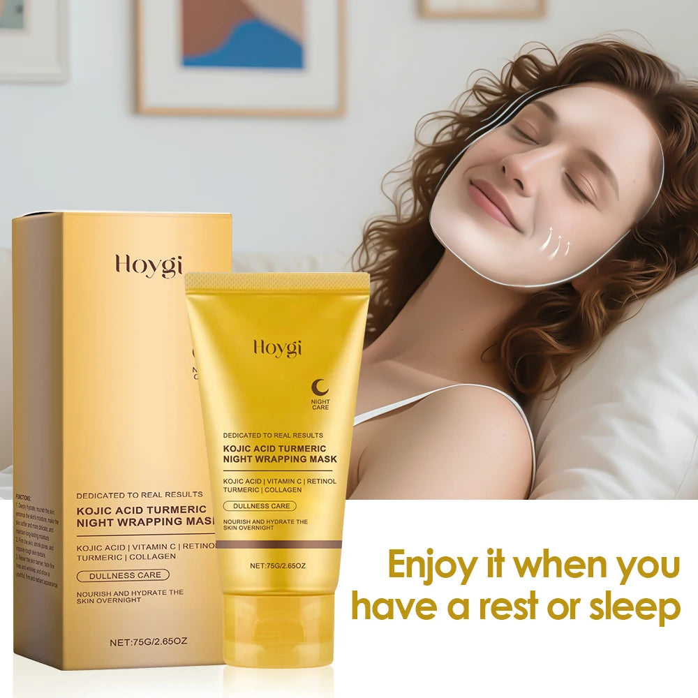 Revitalizing Collagen & Turmeric Wrapping Mask – Overnight Glow Treatment