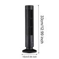 Slim Bladeless LED Tower Fan for Bedroom, Office & Home - Mini Vertical Desktop Tower Fan – USB Powered, 2-Speed Air Conditioner