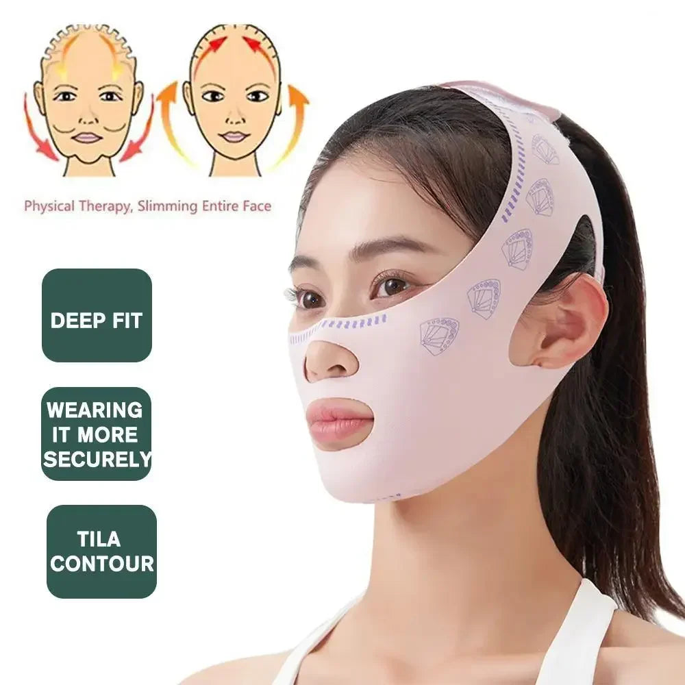 Sculpt & Lift: Anti-Wrinkle Facial Slimming Mask - Lifting Band – Firming & Contouring Chin Strap