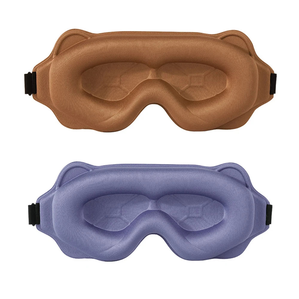 Ultra-Soft 3D Eye Mask: Breathable Light-Blocking Aid for Travel & Home
