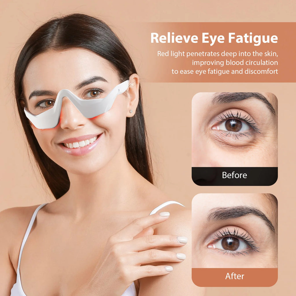 Smart EMS Red Light Eye Massager – Anti-Aging Treatment for Dark Circles & Wrinkles