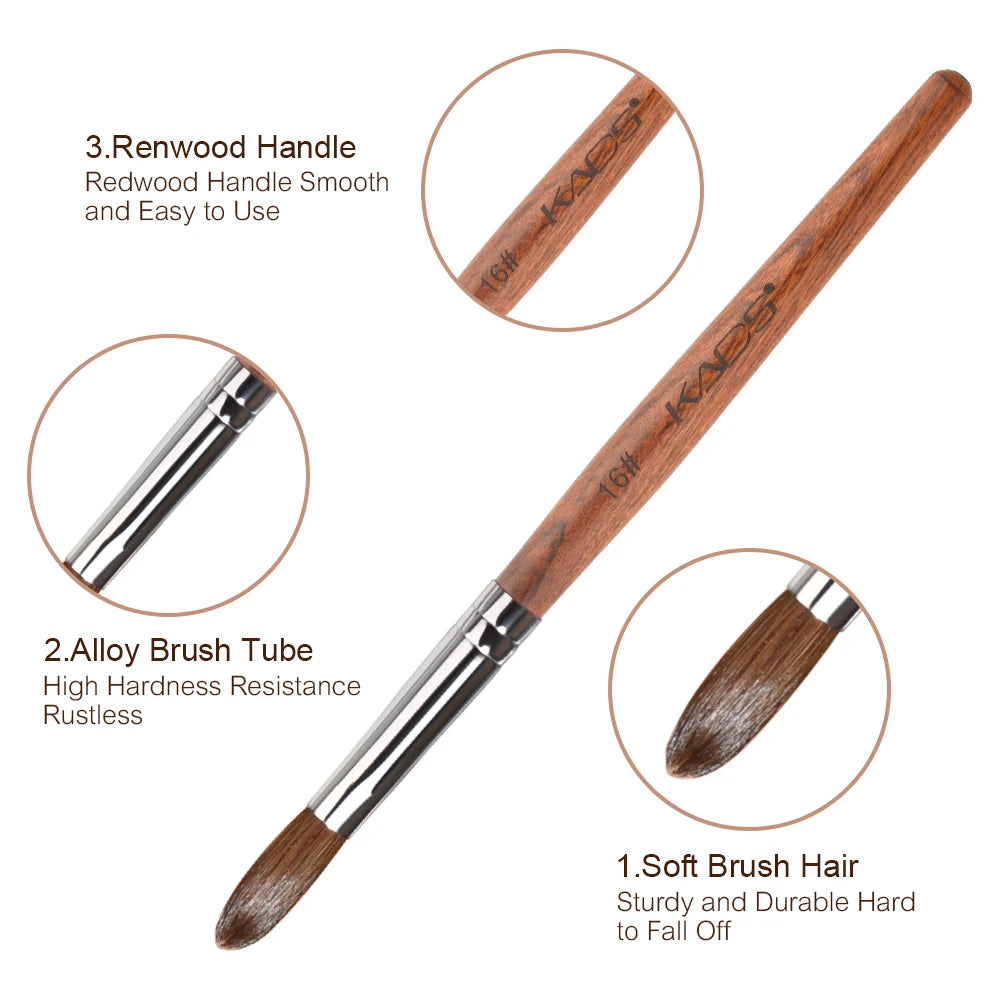 KADS Professional Acrylic Nail Brush Set – Precision Art Brushes for Sculpting, Carving & Extensions