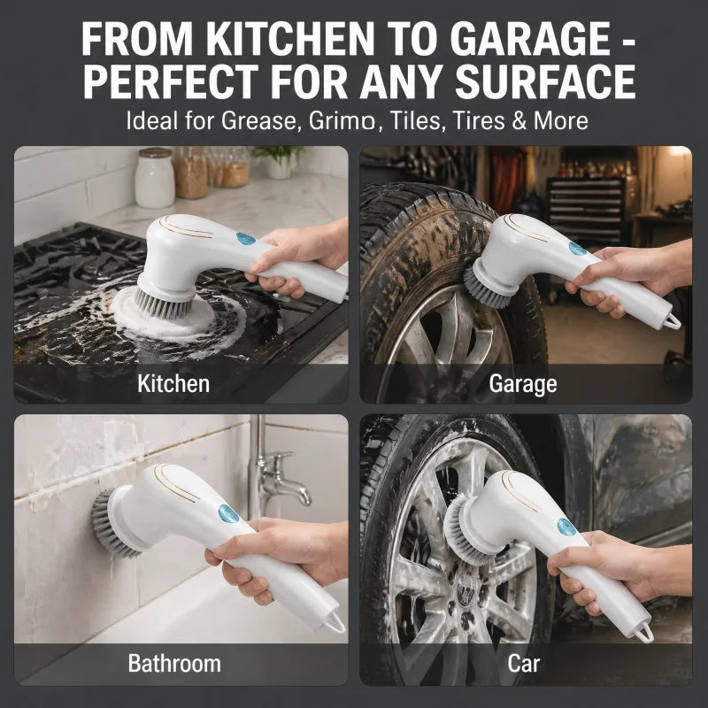Electric Grease & Stain Scrubber – Save Time on Tough Cleaning