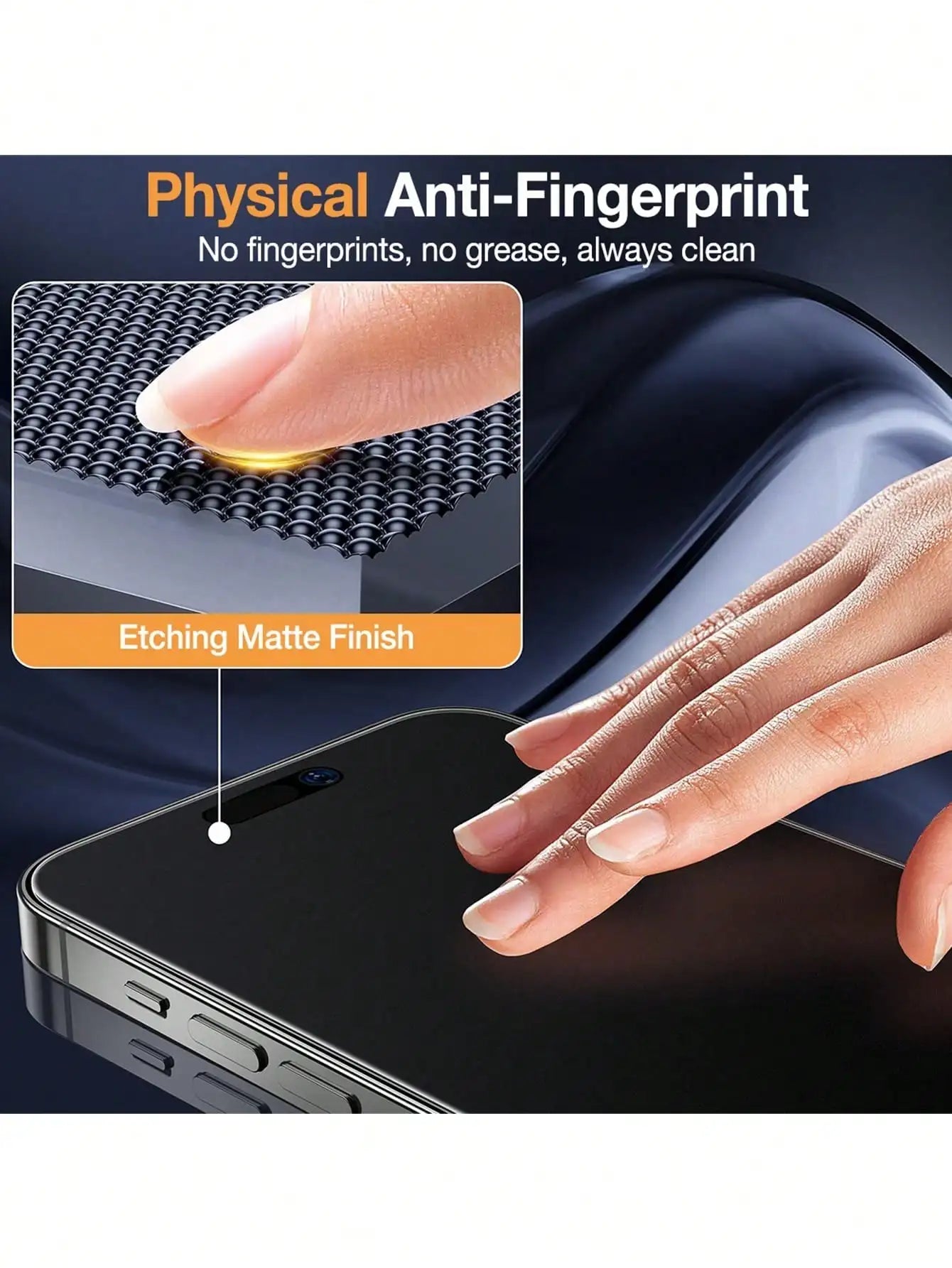 Matte Anti-Spy Tempered Glass Screen Protector – Privacy Protection for iPhone 16/17 Series