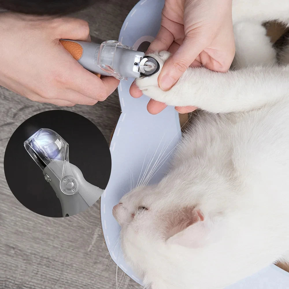 Safe-Cut LED Pet Nail Scissors – Precision Grooming Tool - Clippers with Safety Light – Stress-Free Trimming