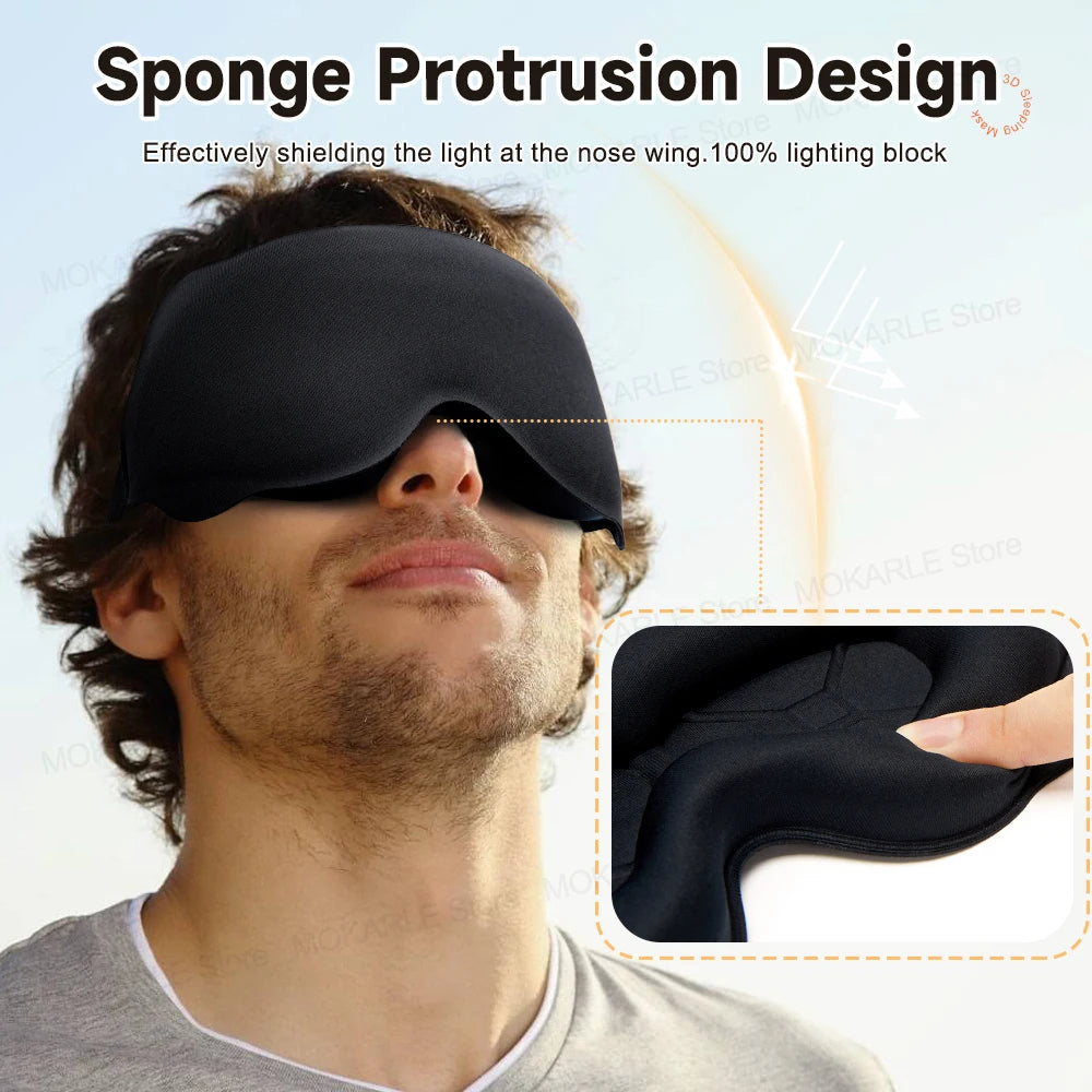 Ultra-Soft 3D Eye Mask: Breathable Light-Blocking Aid for Travel & Home