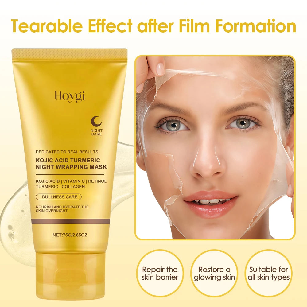Revitalizing Collagen & Turmeric Wrapping Mask – Overnight Glow Treatment