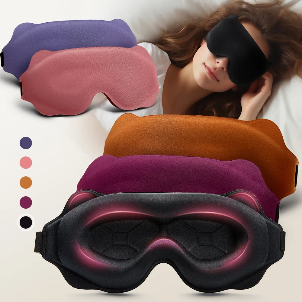 Ultra-Soft 3D Eye Mask: Breathable Light-Blocking Aid for Travel & Home