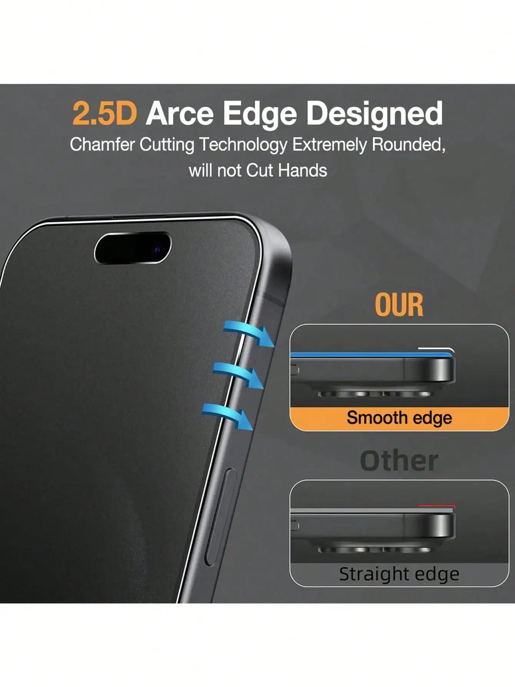 Matte Anti-Spy Tempered Glass Screen Protector – Privacy Protection for iPhone 16/17 Series