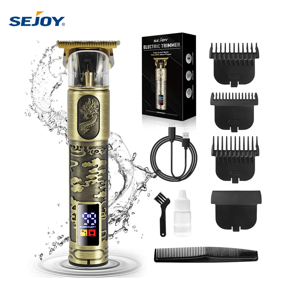 Professional SEJOY Electric Hair Trimmer & Grooming Kit – Precision Cordless Beard Clipper