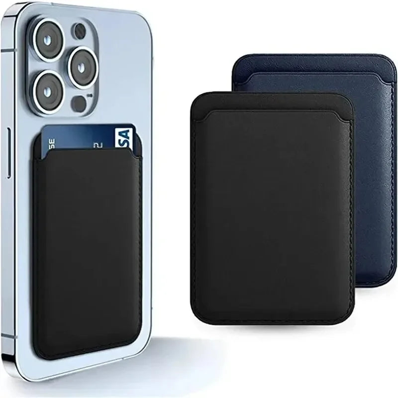 Magnetic Leather Phone Wallet – Slim Detachable Card Holder for iPhone