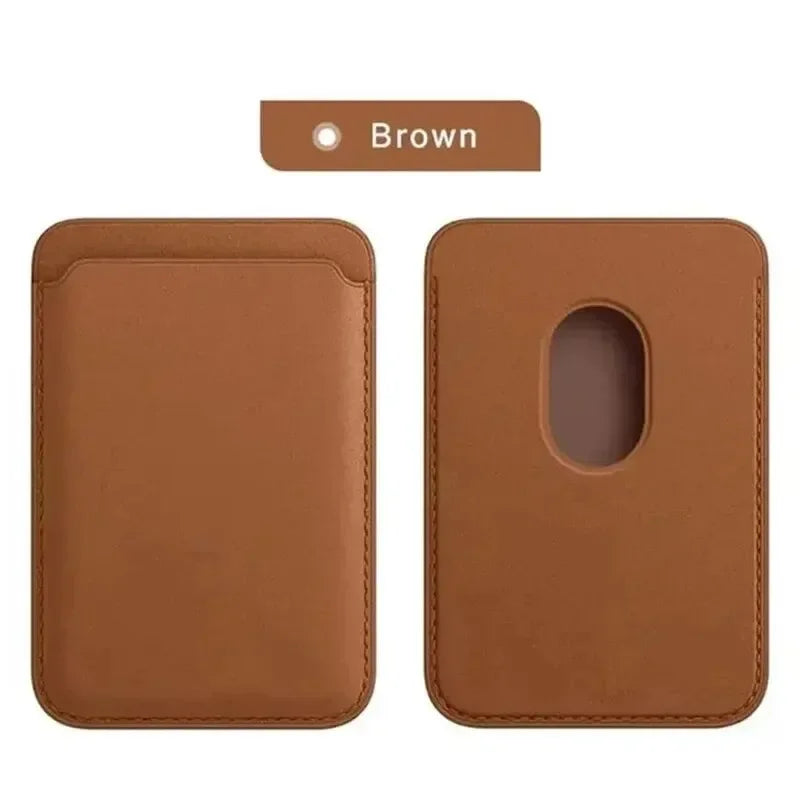 Magnetic Leather Phone Wallet – Slim Detachable Card Holder for iPhone