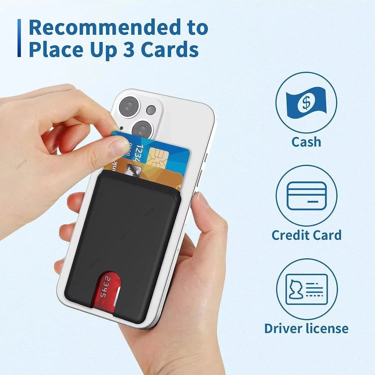 Minimalist Adhesive Phone Card Holder – Slim Wallet for Cards, ID & Cash