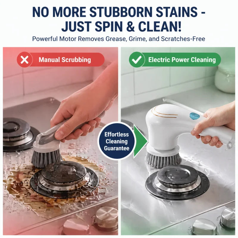 Electric Grease & Stain Scrubber – Save Time on Tough Cleaning
