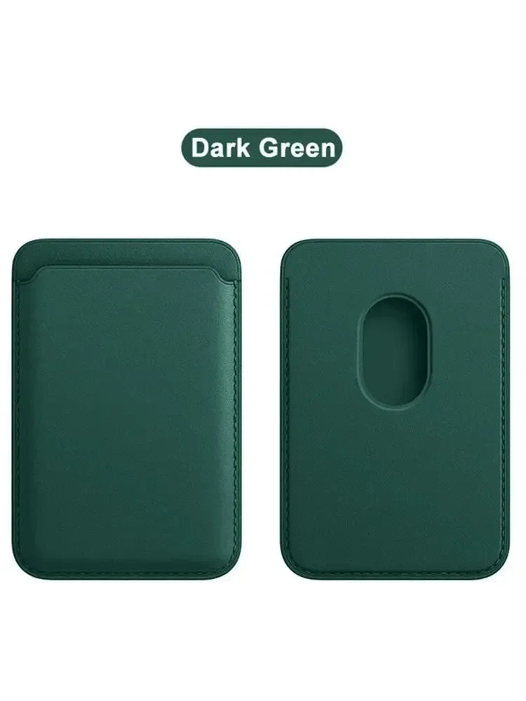 Magnetic Leather Phone Wallet – Slim Detachable Card Holder for iPhone